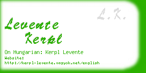 levente kerpl business card